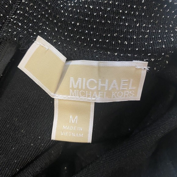 Michael Kors Womens Black and Silver Metallic Sparkle Shimmery Dress Size Medium - Picture 10 of 15